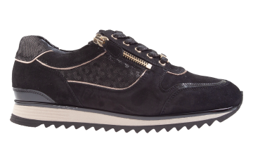 Hassia 30-2034 Black suède combi Sneaker