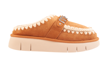 Mou Bounce Clog Metal Logo cognac Pantolette