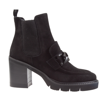 Paulette K095T schwarz Veloursleder Stiefelette