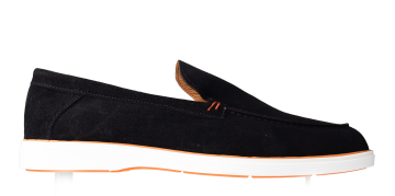 San Rossini 6118 Black Veloursleder Loafer