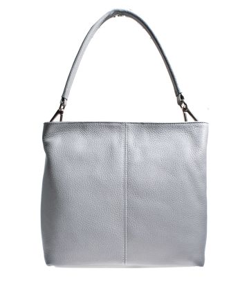 Chantal 1993 leder Handtasche grau mit 3 Fächer. 