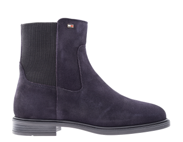 Tommy Hilfigewr Enamel Flag suède ankle bleu Chelsea Boot