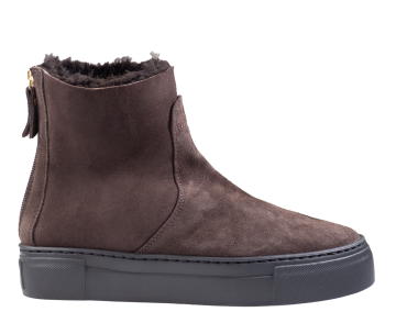 AGL Meghan Warm Dark Brown Velours Stiefelette