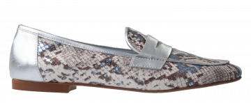 Chantal Daniëlle Iris Blauw silver Slipper