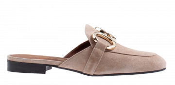 Evaluna G02 beige Veloursleder Pantolette