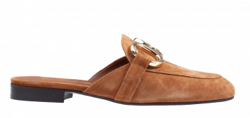 Evaluna G02 cognac Veloursleder Pantolette