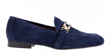 Evaluna G04 blau Veloursleder Slipper