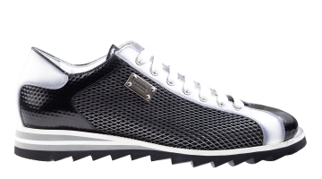 Harris 2817 kubric nero metal bianco combi Schnürschuh