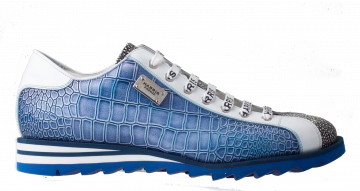 Harris 2892 10.548 Blue croco White combi Schnürschuhe