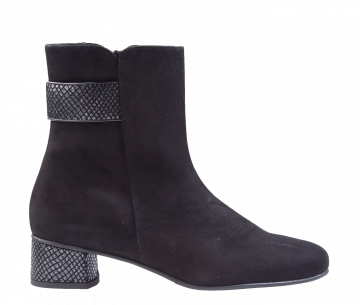 Hassia 6-30-3092 schwarz Veloursleder Stiefelette