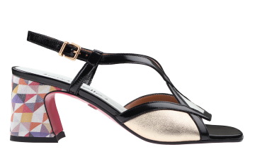 Legazelle 618 black white gold Sandale