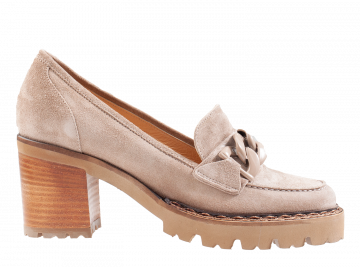 Luca Grossi H410M taupe Veloursleder Pump