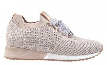 La Strada 2400409 Beige Silver knitted Sneaker