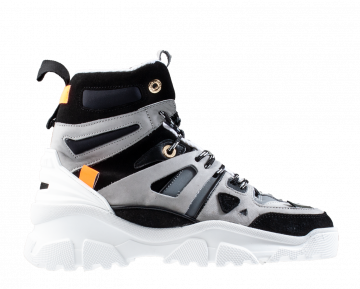 Mason Garments Genova Hi 33G Elefante Grey Sneaker.