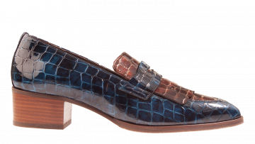Pertini 242W32542D3 brown blue comb Pump