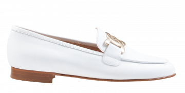 Paulette H435M weiß Leder Mokassin