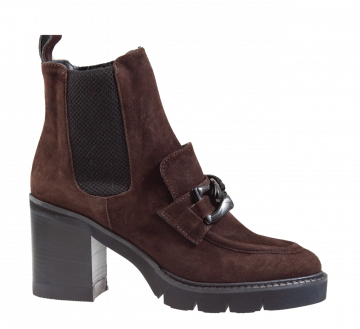 Paulette K095T braun Veloursleder Stiefelette