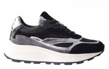 Piedi Nudi West Black Silver Sneaker