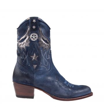 Sendra 14298 blau Westernstiefel