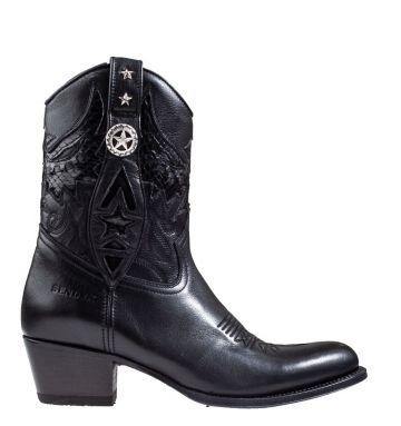 Sendra 14298 schwarz Leder Westerstiefel