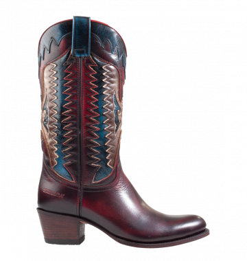 Sendra 18713 Blue red combi Westernboot