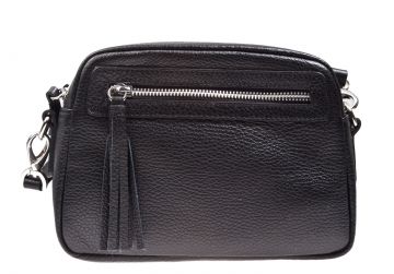 Chantal 1993 schwarz crossover leder Handtasche