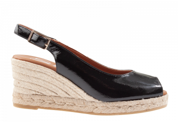 Viguera 2013 schwarz Lack Espadrille