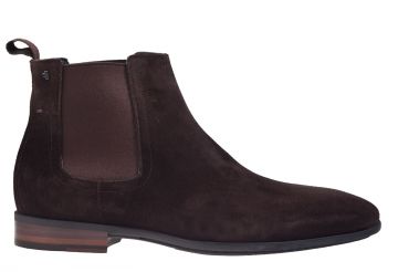 Van Bommel SBM-60003-20-01 G1/2 braun Veloursleder Chelseaboot.