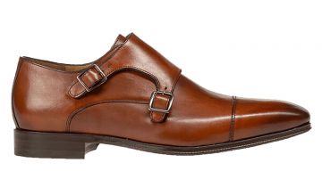 Van Bommel SBM-30020-24-01 H cognac Leder Monk-Schnallenschuh