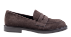 AGL New College Dark Brown Velours Mokassin