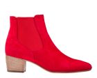 Cervone 111 rot velour Chelsea Stiefelette.