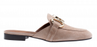 Evaluna G02 beige Veloursleder Pantolette