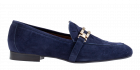 Evaluna G04 blau Veloursleder Slipper