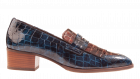 Pertini 242W32542D3 brown blue comb Pump