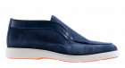 Santoni 17823 blau Veloursleder Slipper