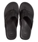 UGG Seaside Flip Leather schwarz Pantolette