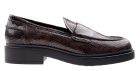AGL Loren College Brown print Mokassin