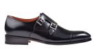 Santoni 15006 cognac kalbsleder Doppel-Monkstrap Slipper