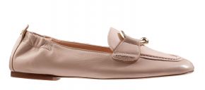 AGL D834001 beige zalm Leder Mokassin.