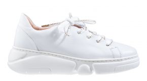 AGL D938001 weiß soft Leder chunky Sneaker.