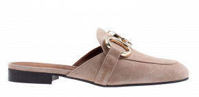 Evaluna G02 beige Veloursleder Pantolette