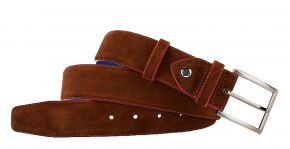 Floris van Bommel Belter 56.07 CFM-10002-20-01 braun Veloursleder Gürtel
