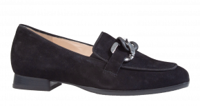Hassia 6-30-0846 schwarz Veloursleder Slipper