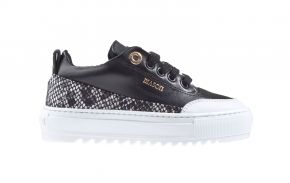 Mason Garments Torino 9E Leather/Snake Black/Grey Sneaker.