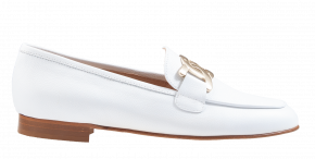 Paulette H435M weiß Leder Mokassin