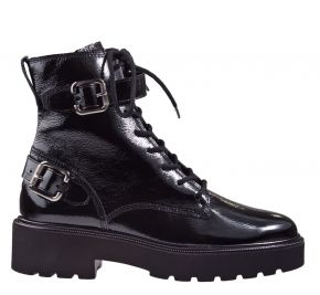 Paul Green 9771-007 schwarz Lack Schnürboot