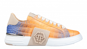 Philipp Plein Lo-Top Dark Blue/Orange Sneaker