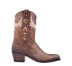 Sendra 14298 cognac nubuck Westernstiefel