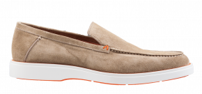 Santoni 17459 beige nabuk Slipper
