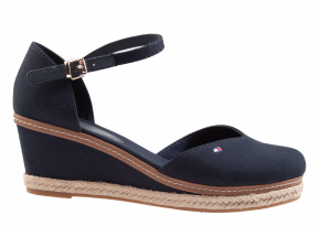 Tommy Hilfiger Basic Closed Toe Mid Wedge blau Espadrille